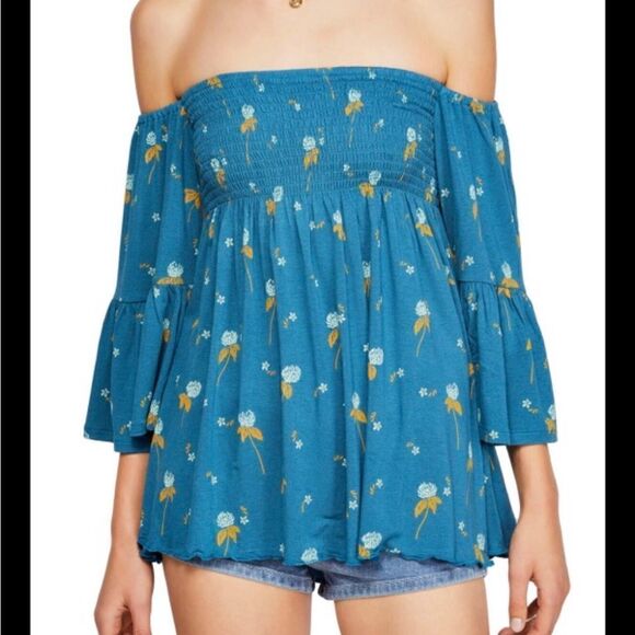 NWT MSRP $98 Free People Lana Off the Shoulder Tunic Women's Size Small - Picture 3 of 10